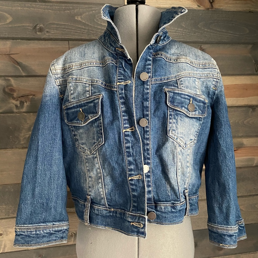 Denim crop jacket